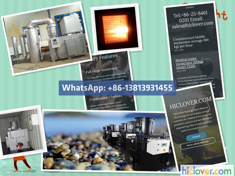 Clinical Waste ncinerators for Health center 10-500kgs per hr