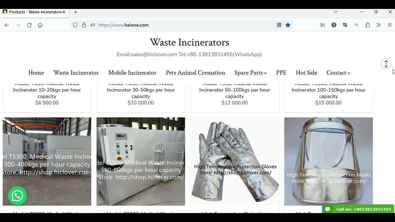 Waste Incinerator Store｜Medical Incinerators｜Animal Crematory｜PLC Incinerators